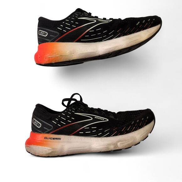 Black and orange Brooks glycerin 20 running sneakers 8.5 - Picture 1 of 6